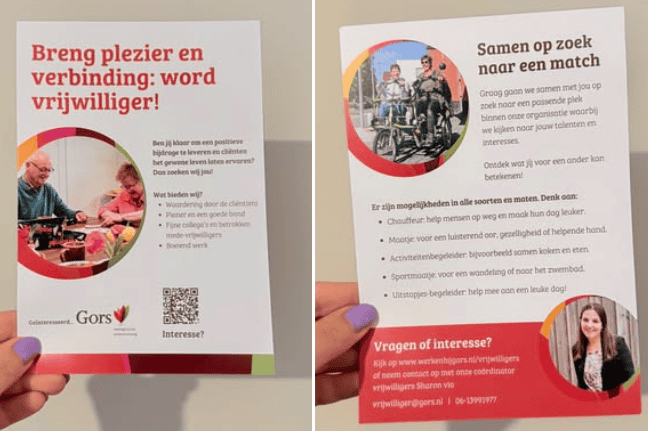 Voorbeeld van een campagne om vrijwilligers te werven