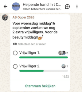 Voorbeeld flexpool uitvraag vrijwilligers